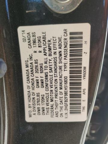 Photo 11 VIN: 2HGFB2F98EH516830 - HONDA CIVIC EXL 