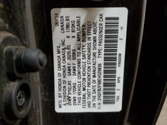 Photo 11 VIN: 2HGFB2F98EH529836 - HONDA CIVIC EXL 