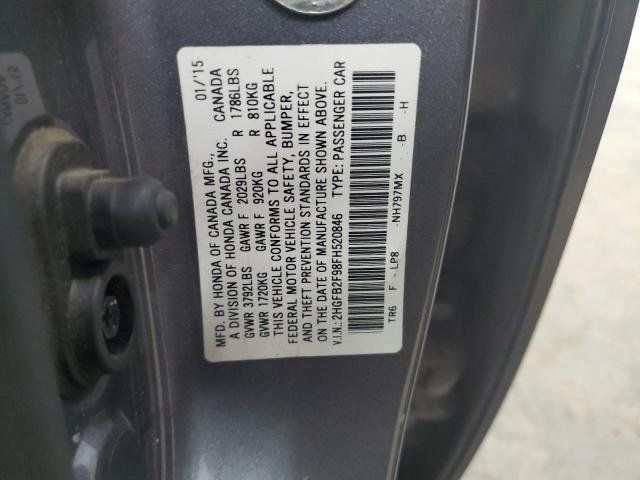 Photo 11 VIN: 2HGFB2F98FH520846 - HONDA CIVIC 