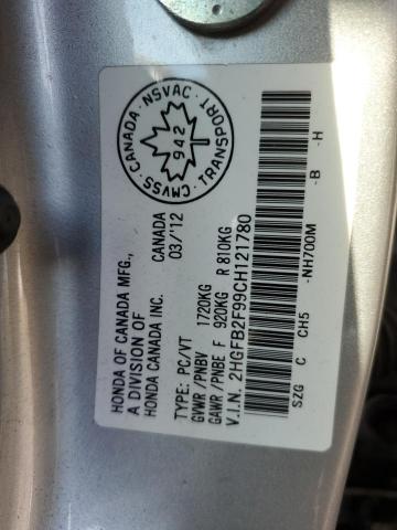 Photo 11 VIN: 2HGFB2F99CH121780 - HONDA CIVIC EXL 