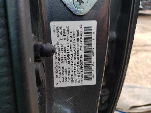 Photo 11 VIN: 2HGFB2F99CH577374 - HONDA CIVIC EXL 