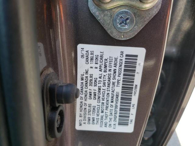 Photo 11 VIN: 2HGFB2F99FH504851 - HONDA CIVIC 