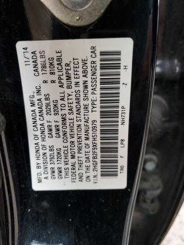 Photo 11 VIN: 2HGFB2F9XFH510979 - HONDA CIVIC EXL 