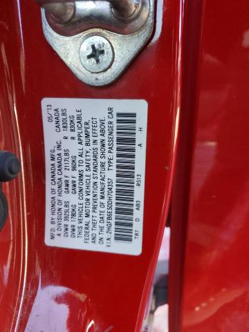 Photo 12 VIN: 2HGFB6E50DH704357 - HONDA CIVIC SI 