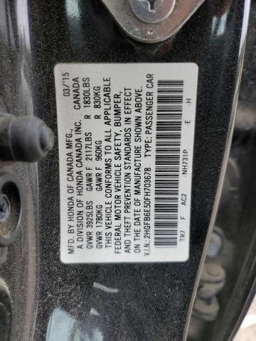 Photo 12 VIN: 2HGFB6E50FH703678 - HONDA CIVIC 