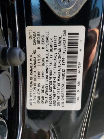 Photo 9 VIN: 2HGFB6E51DH708532 - HONDA CIVIC SI 