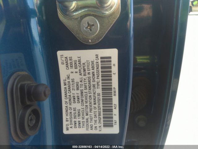 Photo 8 VIN: 2HGFB6E52FH702130 - HONDA CIVIC SEDAN 