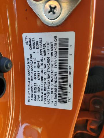 Photo 11 VIN: 2HGFB6E53FH707255 - HONDA CIVIC 