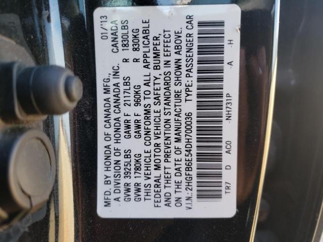 Photo 9 VIN: 2HGFB6E54DH700036 - HONDA CIVIC SI 