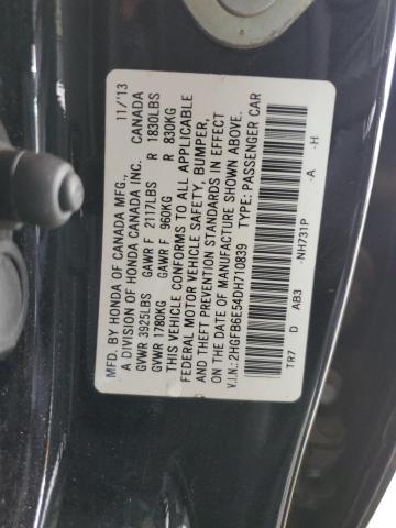 Photo 11 VIN: 2HGFB6E54DH710839 - HONDA CIVIC 