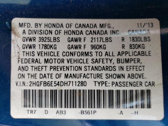 Photo 12 VIN: 2HGFB6E54DH711280 - HONDA CIVIC SI 