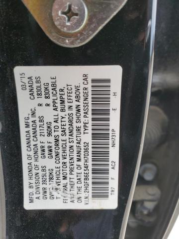 Photo 11 VIN: 2HGFB6E54FH703652 - HONDA CIVIC SI 