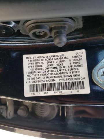 Photo 9 VIN: 2HGFB6E54FH705384 - HONDA CIVIC SI 