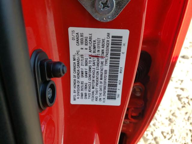 Photo 12 VIN: 2HGFB6E55FH701909 - HONDA CIVIC 