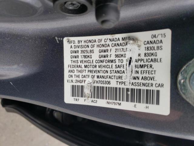 Photo 11 VIN: 2HGFB6E56FH705306 - HONDA CIVIC SI 