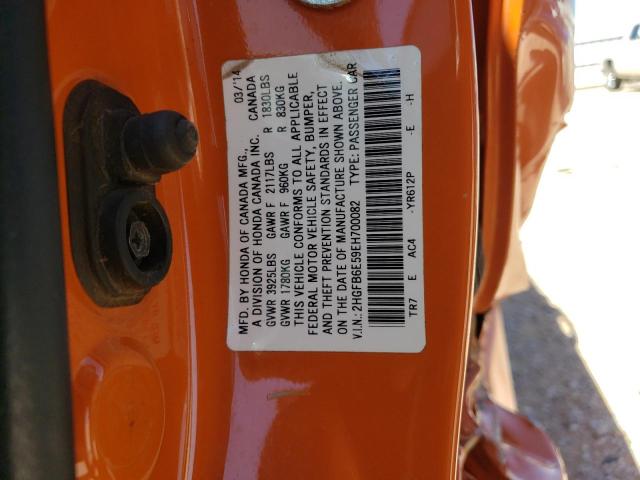 Photo 11 VIN: 2HGFB6E59EH700082 - HONDA CIVIC SI 