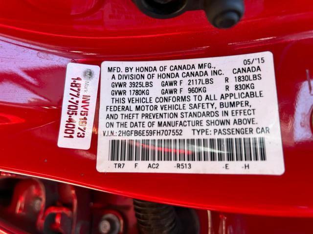 Photo 9 VIN: 2HGFB6E59FH707552 - HONDA CIVIC SI 