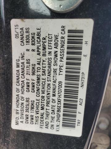 Photo 11 VIN: 2HGFB6E5XFH707009 - HONDA CIVIC 