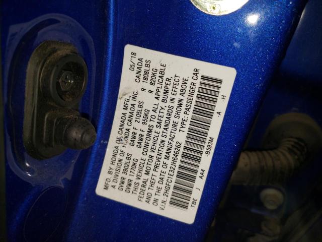 Photo 9 VIN: 2HGFC1E32JH646262 - HONDA CIVIC EX 