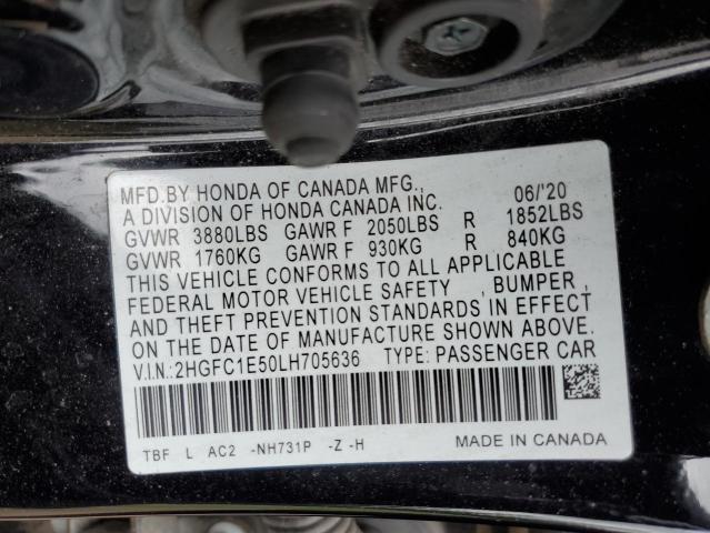 Photo 11 VIN: 2HGFC1E50LH705636 - HONDA CIVIC SI 