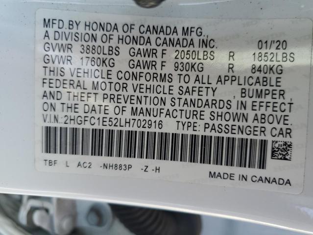 Photo 11 VIN: 2HGFC1E52LH702916 - HONDA CIVIC SI 