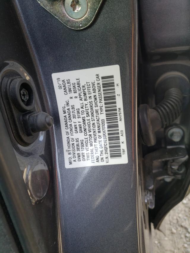 Photo 9 VIN: 2HGFC1E55KH703203 - HONDA CIVIC SI 