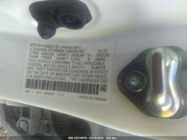 Photo 8 VIN: 2HGFC1E55LH707642 - HONDA CIVIC SI SEDAN 