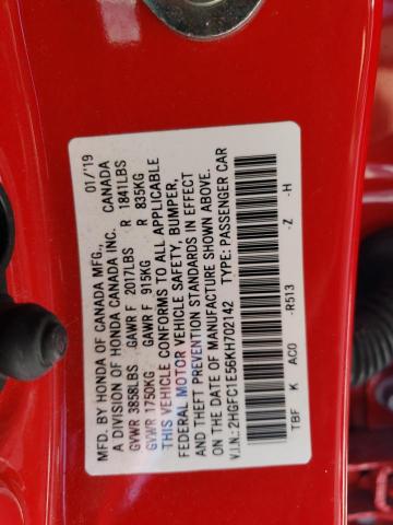 Photo 11 VIN: 2HGFC1E56KH702142 - HONDA CIVIC 