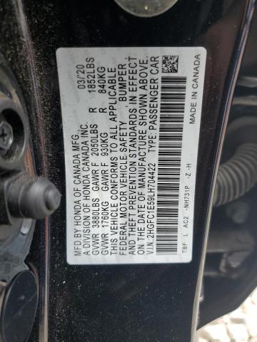 Photo 11 VIN: 2HGFC1E59LH704422 - HONDA CIVIC 