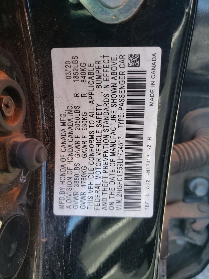 Photo 11 VIN: 2HGFC1E59LH704517 - HONDA CIVIC 