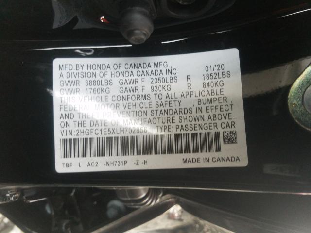 Photo 9 VIN: 2HGFC1E5XLH702856 - HONDA CIVIC SI 