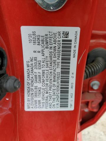 Photo 12 VIN: 2HGFC1E5XLH708222 - HONDA CIVIC SI 