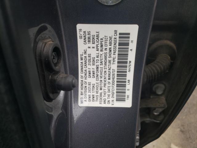 Photo 11 VIN: 2HGFC1F30GH639737 - HONDA CIVIC EX 