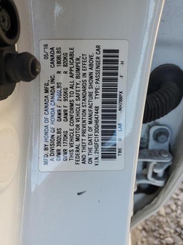 Photo 11 VIN: 2HGFC1F30GH647448 - HONDA CIVIC EX 