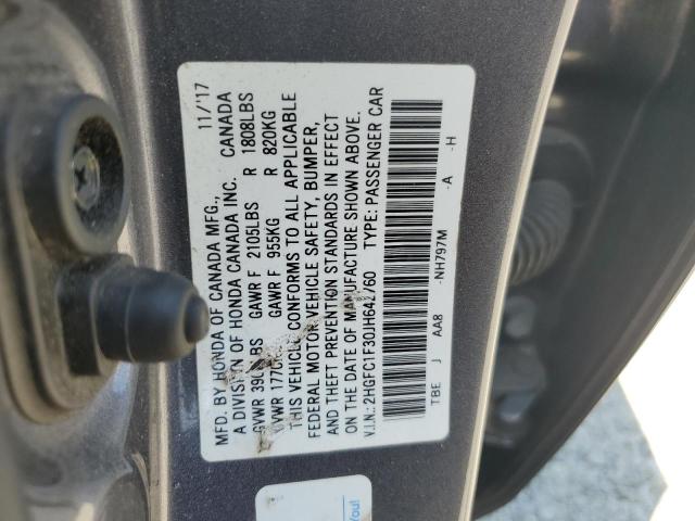 Photo 11 VIN: 2HGFC1F30JH642760 - HONDA CIVIC EX 