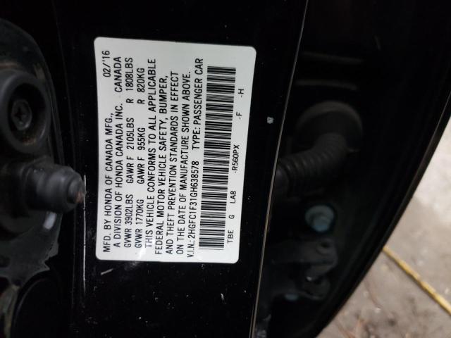 Photo 11 VIN: 2HGFC1F31GH638578 - HONDA CIVIC EX 