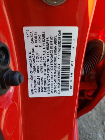 Photo 11 VIN: 2HGFC1F31HH634824 - HONDA CIVIC EX 