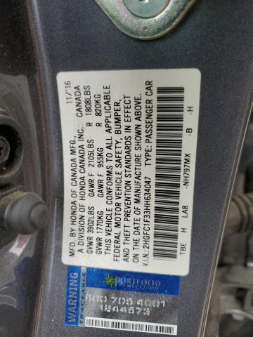 Photo 11 VIN: 2HGFC1F33HH634047 - HONDA CIVIC 