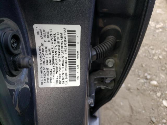 Photo 9 VIN: 2HGFC1F33HH647249 - HONDA CIVIC EX 