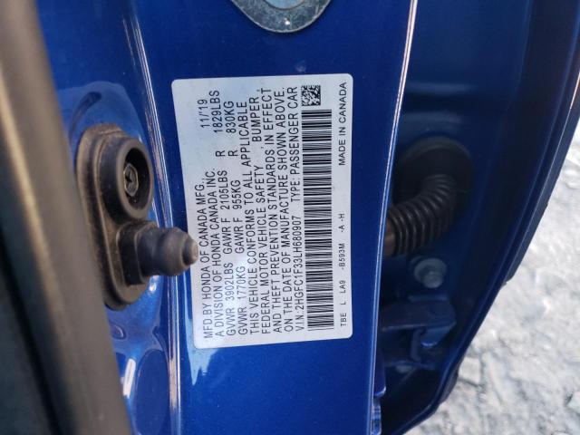 Photo 11 VIN: 2HGFC1F33LH680907 - HONDA CIVIC 