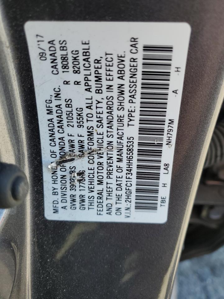 Photo 11 VIN: 2HGFC1F34HH658535 - HONDA CIVIC 