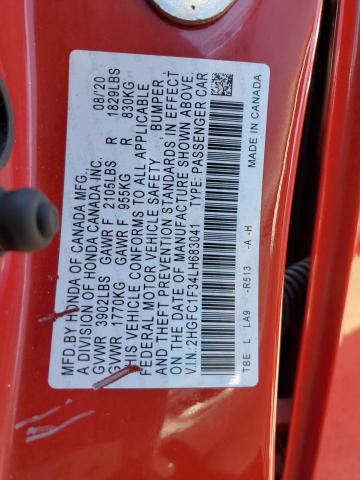 Photo 11 VIN: 2HGFC1F34LH683041 - HONDA CIVIC 