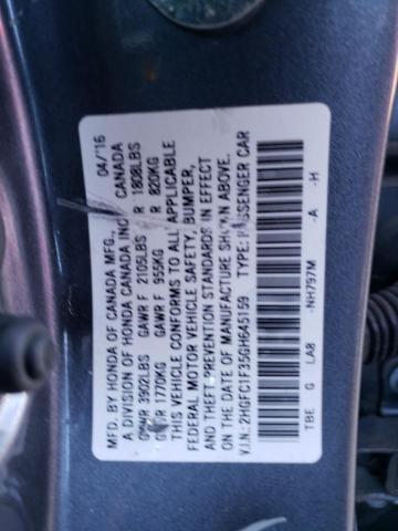 Photo 11 VIN: 2HGFC1F35GH645159 - HONDA CIVIC EX 