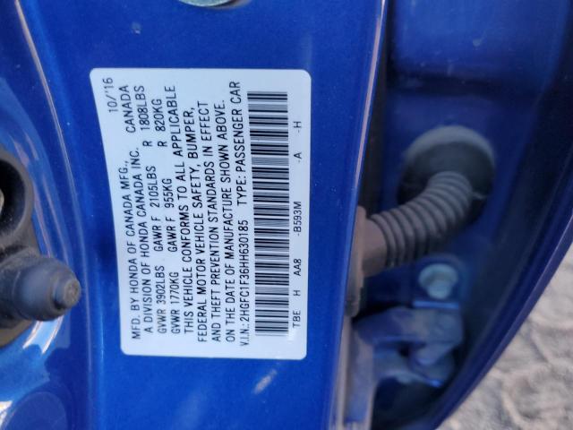 Photo 11 VIN: 2HGFC1F36HH630185 - HONDA CIVIC EX 