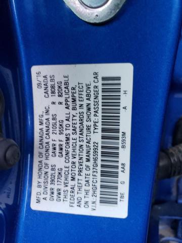 Photo 11 VIN: 2HGFC1F37GH659922 - HONDA CIVIC EX 