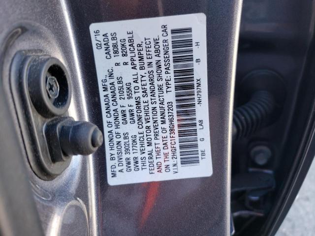 Photo 11 VIN: 2HGFC1F38GH637203 - HONDA CIVIC 