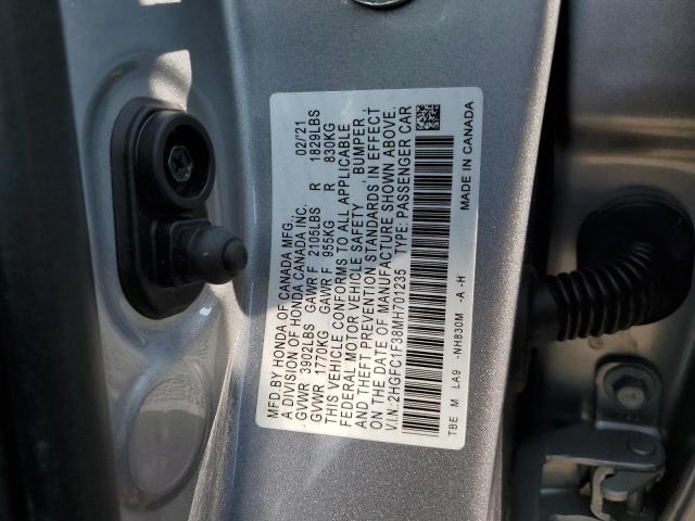 Photo 11 VIN: 2HGFC1F38MH701235 - HONDA CIVIC EX 