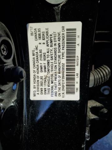 Photo 11 VIN: 2HGFC1F39HH659552 - HONDA CIVIC EX 