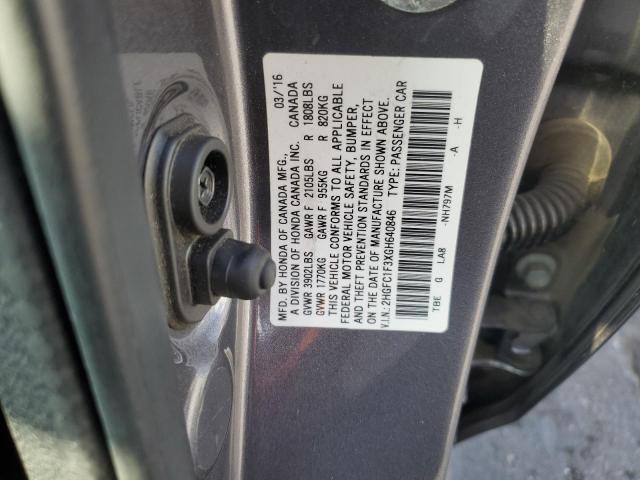 Photo 11 VIN: 2HGFC1F3XGH640846 - HONDA CIVIC 