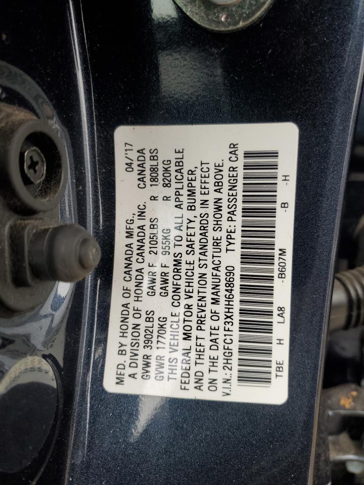 Photo 11 VIN: 2HGFC1F3XHH648690 - HONDA CIVIC 